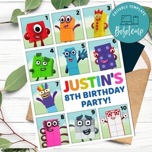 Numberblocks Personalized Birthday Card