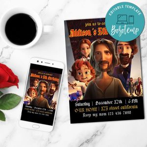 The King of Kings Invitation Customizable Template to Print at Home Instant Download