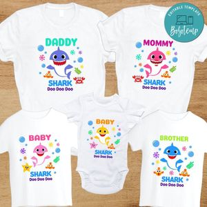 Baby shark Trip Family Birthday PNG file template