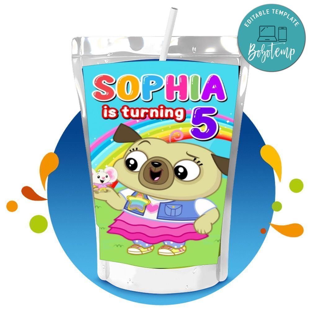 Chip and potato Capri Sun Birthday Labels Digital File Printable Instant Download