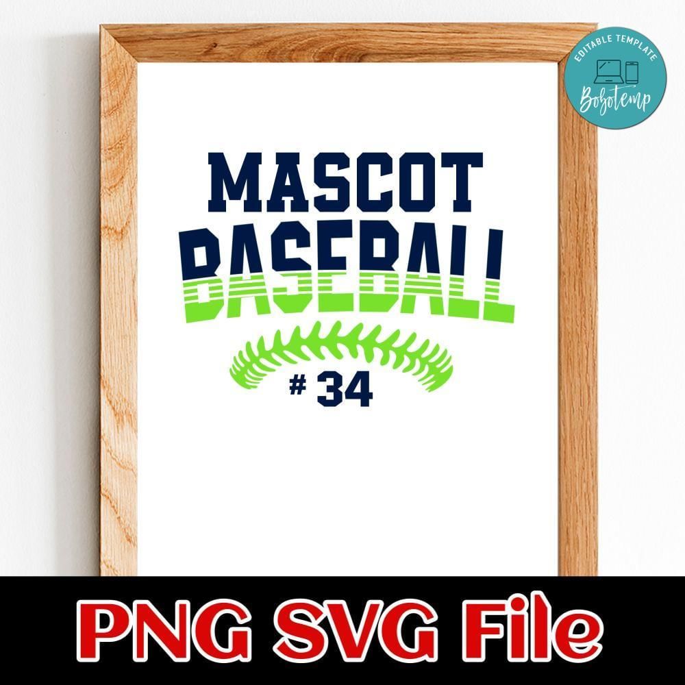 Baseball Team 4 customizable shirt design template