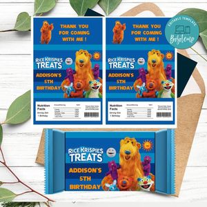 Bear in the big blue house Rice Krispies Treats Template Printable Instant Download