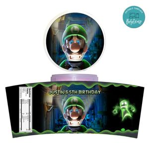 Luigi’s Mansion Cotton Candy Label Template To Print At Home Instant Download