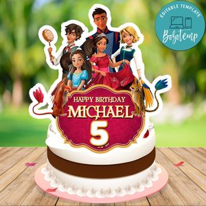 Elena of Avalor Birthday Cake Topper Template Printable Instant Download