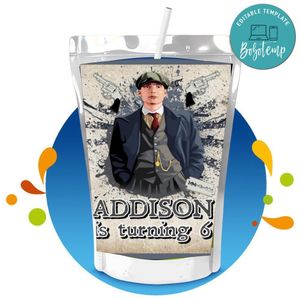 Peaky blinders Capri Sun Birthday Labels Digital File Printable Instant Download