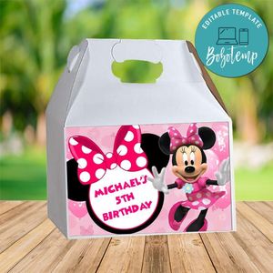 Minnie Mouse Gable Box Digital File Printable Instant Download
