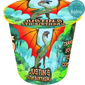 Wings of Fire Dragon Cotton candy tub label Template to Print at Home Instant Download
