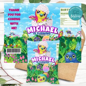 Hatchimal Birthday Chip Bag Digital File Printable Instant Download