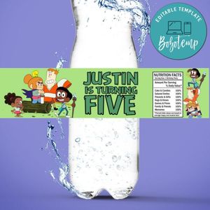 Craig of the creek Birthday Water Bottle Label Template to Print at Home Instant Download