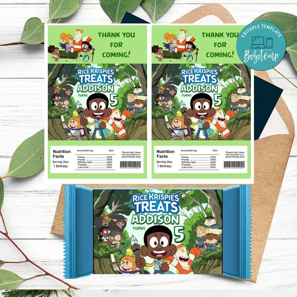 Craig of the Creek Rice Krispies Treats Template Printable | Bobotemp