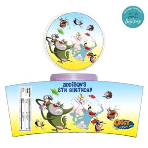 Oggy Cotton Candy Label Template To Print At Home Instant Download