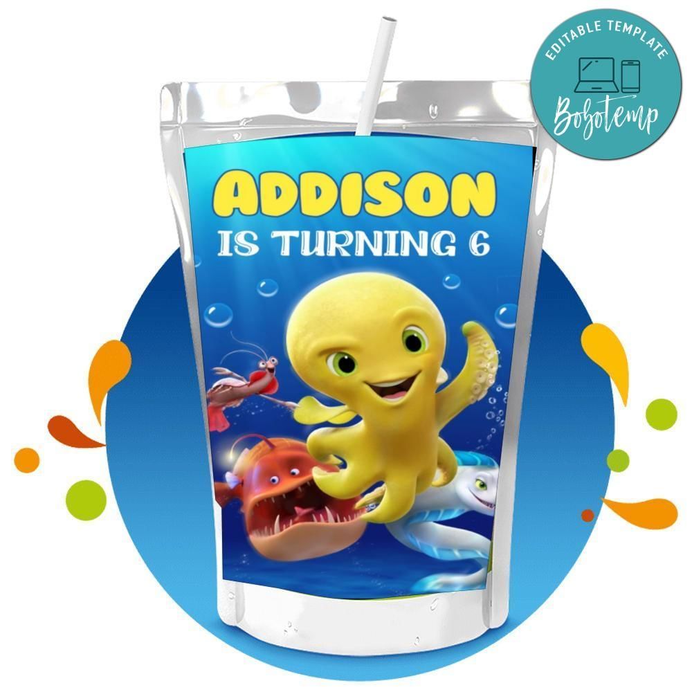 Deep movie Capri Sun Birthday Labels Digital File Printable Instant Download
