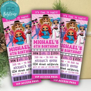 Omg Surprise Ticket Invitation Customizable Template Instant Download
