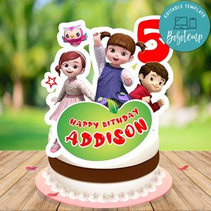Kongsuni and friends Birthday Cake Topper Template Printable Instant Download
