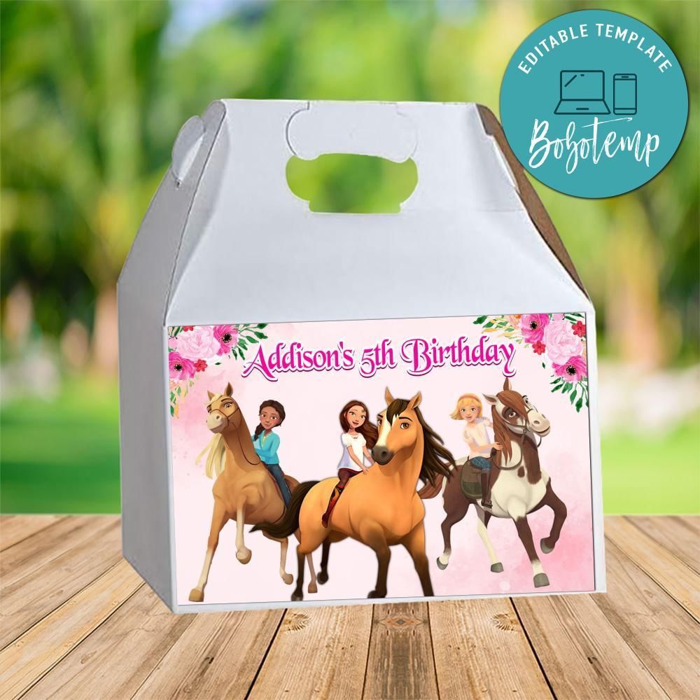 Spirit Riding Gable Box Digital File Printable Instant Download