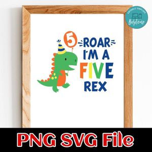 Baby TRex PNG file template
