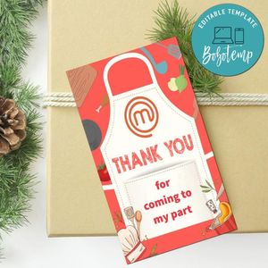 Masterchef Thank You Tag Customizable Template To Print At Home Instant Download