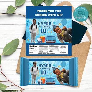 Birthday Boy Candy bar Label Customizable Template Instant Download