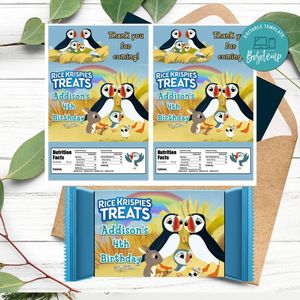 Puffin Rock Rice Krispies Treats Template Printable Instant Download