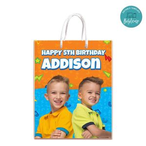 Vlad And Niki Gift Bag Label Template Printable Instant Download