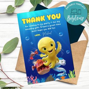 Deep Movie Thank You Card Customizable Template To Print At Home Instant Download