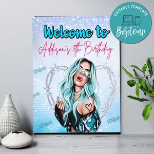Karol G  Birthday Welcome Sign Digital File Printable Instant Download