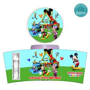 Mickey Mouse Funhouse Cotton Candy Label Template To Print At Home Instant Download