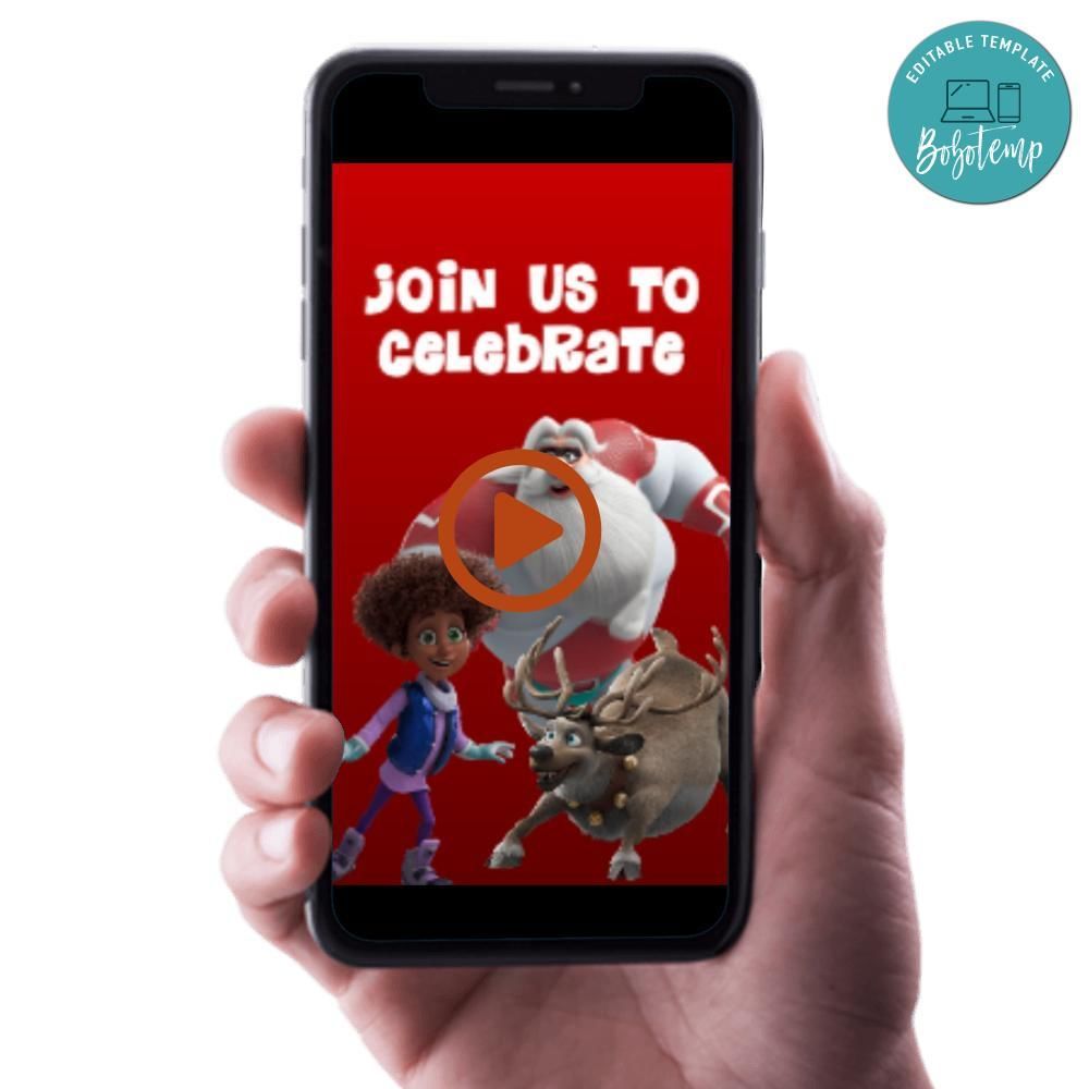 SuperKlaus Birthday Video Invitation Digital Template Customizable Instant Download