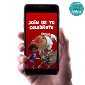 SuperKlaus Birthday Video Invitation Digital Template Customizable Instant Download