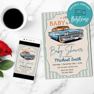 Lowrider Baby Shower Birthday Backdrop Digital File Template Instant Download