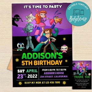 Legend Quest Invitation Template Free Thank You Card Printable