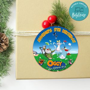 Hercules Circle Sticker Template Customizable to Print at Home Instant Download