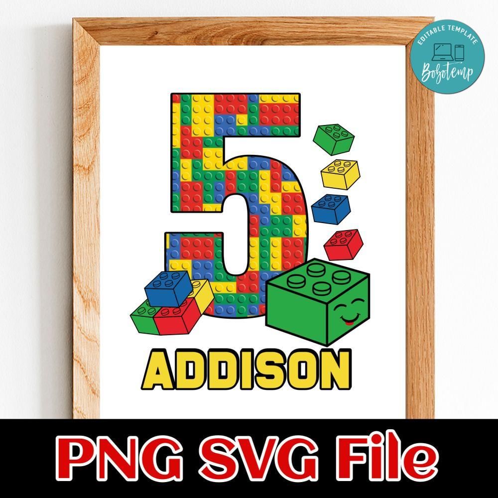 Block Birthday PNG file template | Bobotemp