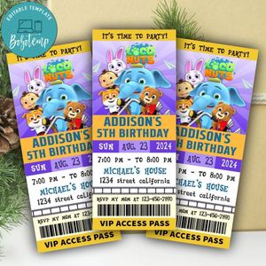 Loco Nuts Ticket Invitation Customizable Template Instant Download