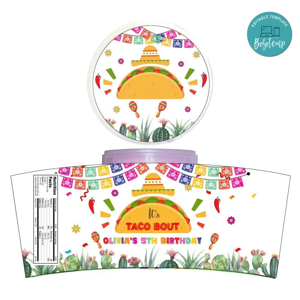 Taco Cotton Candy Label Template | Bobotemp