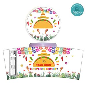 Taco Cotton Candy Label Template To Print At Home Instant Download