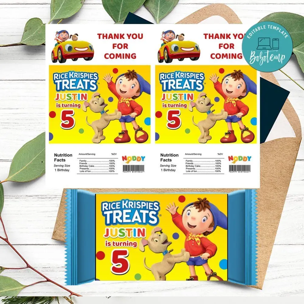 Noddy Rice Krispies Treats Template Printable | Bobotemp