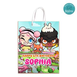 Avatar World Gift Bag Label Template Printable Instant Download