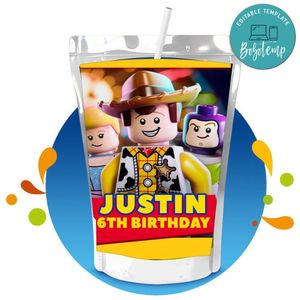 Lego Toy Story Capri Sun Birthday Labels Digital File Printable Instant Download