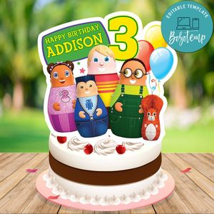 Higglytown heroes Birthday Cake Topper Template Printable Instant Download