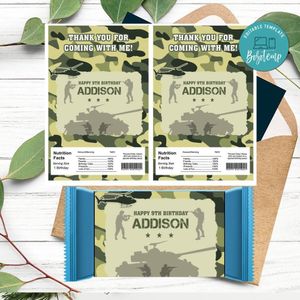 Camouflage Rice Krispies Treats Template Printable Instant Download