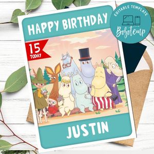 the moomins Personalized Birthday Card