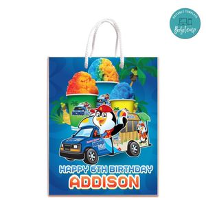 Kona Ice Gift Bag Label Template Printable Instant Download