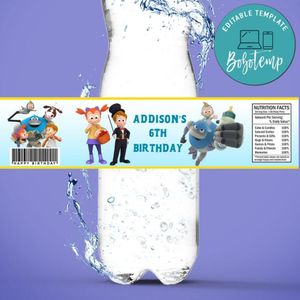Arpo Birthday Water Bottle Label Template to Print at Home Instant Download