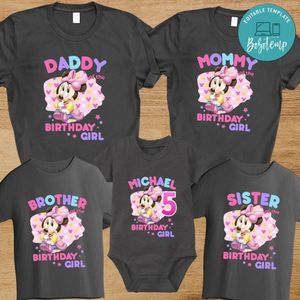 Baby Minnie Mouse Birthday Family Trip Vacation PNG file template