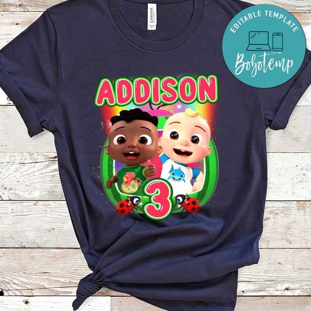 Cocomelon JJ & Cody Birthday Boy PNG file template