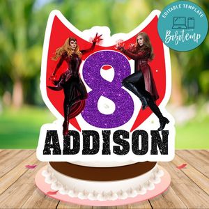 Wanda Maximoff Cake Topper Template Printable Instant Download
