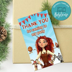 Yaga And The Book Of Spells Thank You Tag Customizable Template To Print At Home Instant Download