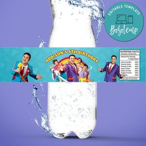 Junior express Bottle Label Birthday Water Bottle Label Template to Print at Home Instant Download