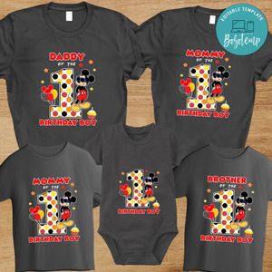 Mickey Mouse Birthday Family Party Customer request PNG file template